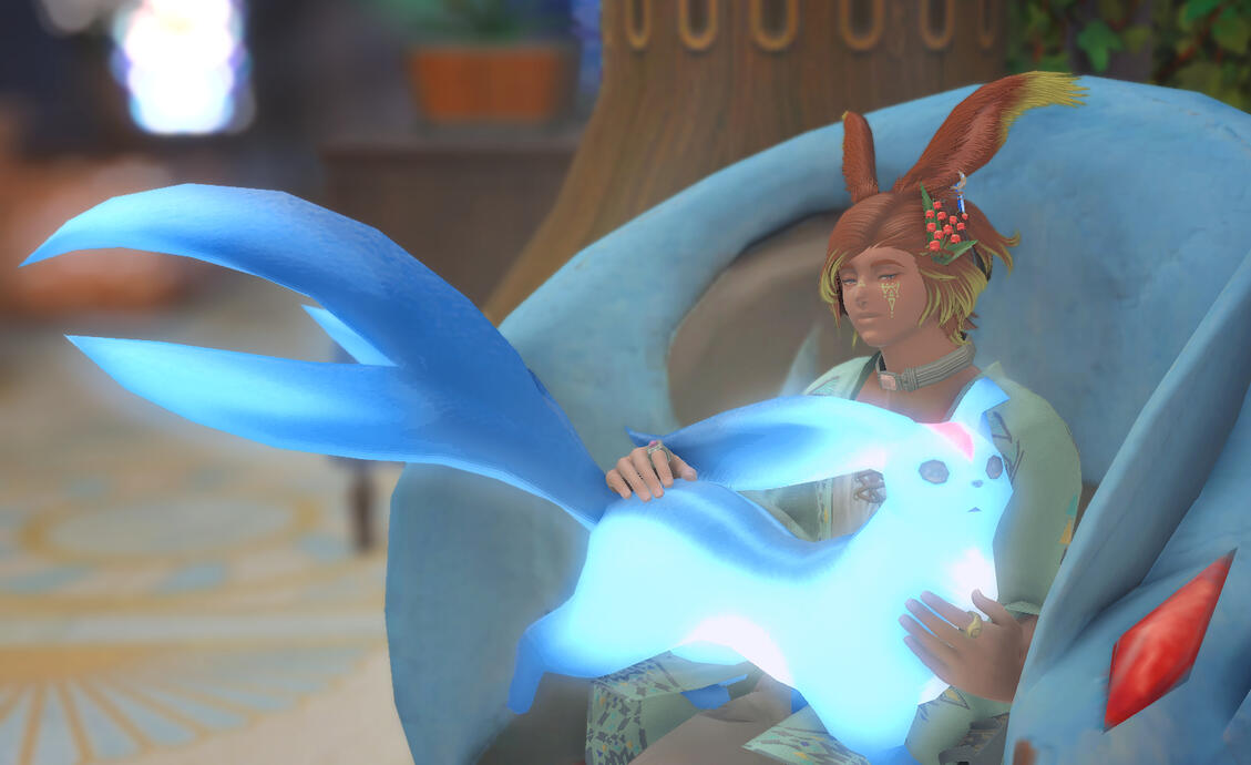 Mattie summons his carbuncle, Lymerick, less for combat and more for companionship.