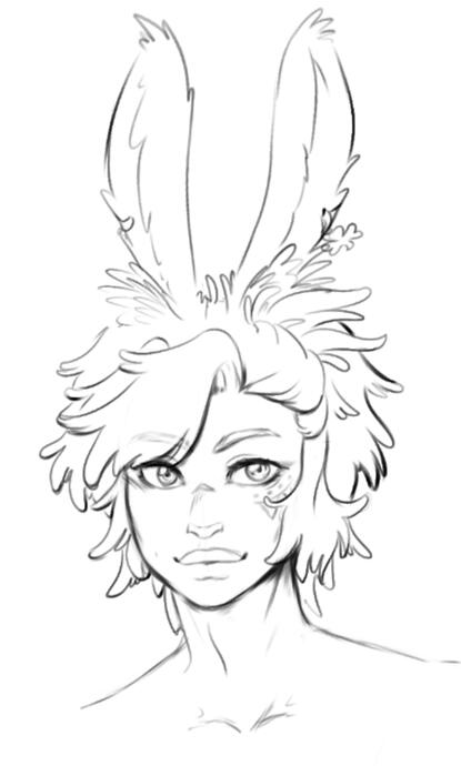 A sketch I made of Mattie.